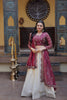 Elegant Magenta Cosmos Silk Embroidered Lehenga Choli with Ivory Flared Skirt