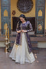 Stylish Purple Cosmos Silk Embroidered Lehenga Choli with Ivory Flared Skirt