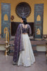 Stylish Purple Cosmos Silk Embroidered Lehenga Choli with Ivory Flared Skirt