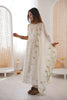 Off White Roman Silk Embroidered Anarkali Suit with Heavy Sequin Work Dupatta