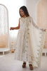 Off White Roman Silk Embroidered Anarkali Suit Heavy Sequin Work Dupatta