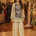 Vibrant Cream Embroidered Palazzo Suit Designer Dupatta for Women