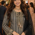 Elegant Black Embroidered Salwar Suit Designer Net Dupatta for Women