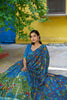 Trendy Royal Blue Tassar Silk Kalamkari Print Lehenga Choli with Designer Dupatta