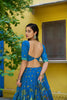 Trendy Royal Blue Tassar Silk Kalamkari Print Lehenga Choli with Designer Dupatta