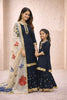 Stylish Black Embroidered GMY Silk Mother Daughter Matching Palazzo Suit Set with Dupatta