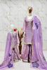 Superb Lavender Embroidered GMY Silk Mother Daughter Matching Palazzo Suit Set with Dupatta