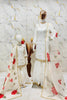Trendy Off-White Embroidered GMY Silk Mother Daughter Matching Palazzo Suit Set with Dupatta