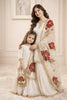 Trendy Off-White Embroidered GMY Silk Mother Daughter Matching Palazzo Suit Set with Dupatta