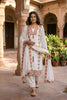 Stylish White Faux Georgette Embroidered Salwar Suit with Designer Dupatta and Pant for Women