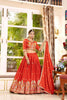 Royal Rust Orange Satin Silk Embroidered Lehenga Choli Designer Dupatta