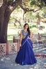 Royal Blue Rangoli Silk Embroidered Lehenga Choli with Designer Dupatta for Wedding