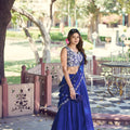 Royal Blue Rangoli Silk Embroidered Lehenga Choli with Designer Dupatta for Wedding