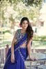 Royal Blue Rangoli Silk Embroidered Lehenga Choli with Designer Dupatta for Wedding