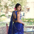 Royal Blue Rangoli Silk Embroidered Lehenga Choli with Designer Dupatta for Wedding
