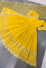 Elegant Mustard Yellow Embroidered Anarkali Suit Designer Net Dupatta