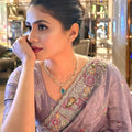 Lavender Embroidered Designer Saree Handwork Border