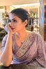 Lavender Embroidered Designer Saree Handwork Border