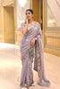 Lavender Embroidered Designer Saree Handwork Border
