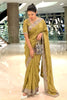 Mustard Yellow Embroidered Designer Saree Handwork Border