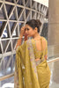 Mustard Yellow Embroidered Designer Saree Handwork Border