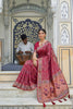 Elegant Rani Pink Georgette Saree Designer Waving Border for Wedding