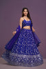 Royal Blue Georgette Embroidered Lehenga Choli with Soft Net Designer Dupatta for Wedding Wear