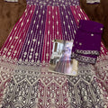 Luxury Multi Color Embroidered Gown with Designer Dupatta for Wedding