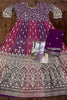 Luxury Multi Color Embroidered Gown with Designer Dupatta for Wedding