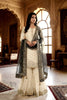 Elegant Off White Georgette Embroidered Sharara Suit Grey Net Dupatta