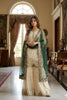 Elegant Off White Fendy Silk Embroidered Sharara Suit Green Net Dupatta