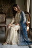 Elegant Off White Fendy Silk Embroidered Sharara Suit Navy Blue Net Dupatta