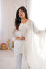 Elegant Off White Heavy Embroidered Straight Palazzo Suit Dupatta for Wedding
