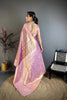 Elegant Purple Kanchipuram Silk Saree with Pink Designer Pallu