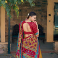 Stunning Mustard Yellow Tasar Silk Printed Lehenga Choli Multicolor Dupatta for Navratri
