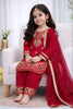 Elegant Red GMY Silk Embroidered Girls Palazzo Suit with Designer Dupatta