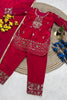 Elegant Red GMY Silk Embroidered Girls Palazzo Suit with Designer Dupatta
