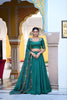 Elegant Teal Green Silk Embroidered Lehenga Choli with Designer Dupatta for Wedding