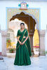 Beautiful Rama Green Silk Embroidered Lehenga Choli with Designer Dupatta for Wedding