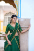 Beautiful Rama Green Silk Embroidered Lehenga Choli with Designer Dupatta for Wedding