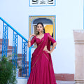 Traditional Rani Pink Silk Embroidered Lehenga Choli with Designer Dupatta for Wedding