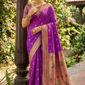 Stylish Mustard Orange Silk Saree Gold Zari Border, Peacock Motif Designer Pallu