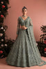 Stylish Dark Grey Butterfly Net Heavy Embroidered Lehenga Choli with Designer Dupatta for Wedding