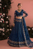 Elegant Navy Blue Butterfly Net Heavy Embroidered Lehenga Choli with Designer Dupatta for Wedding