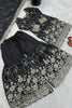 Luxury Black GMY Silk Heavy Embroidered Sharara Suit with Designer Dupatta for Wedding