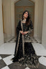 Luxury Black GMY Silk Heavy Embroidered Sharara Suit with Designer Dupatta for Wedding