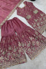 Elegant Pink GMY Silk Heavy Embroidered Sharara Suit with Designer Dupatta for Wedding