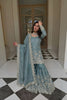Adorable Sky Blue GMY Silk Heavy Embroidered Sharara Suit with Designer Dupatta for Wedding
