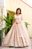 Elegant Beige Faux Georgette Embroidered Lehenga Choli with Designer Dupatta for Wedding