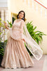 Elegant Beige Faux Georgette Embroidered Lehenga Choli with Designer Dupatta for Wedding